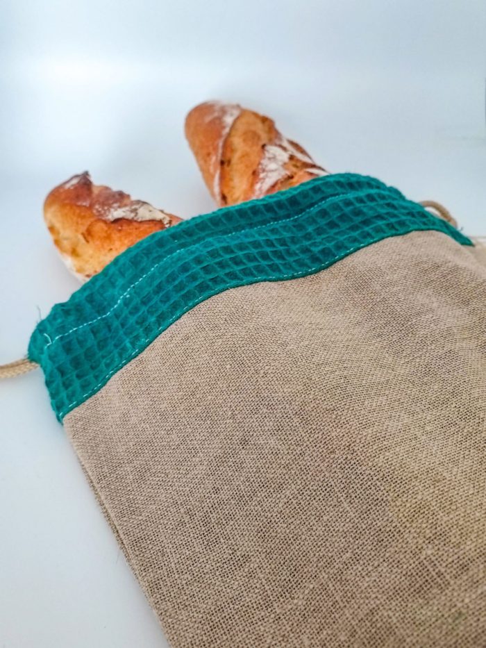 sac à pain long vert
